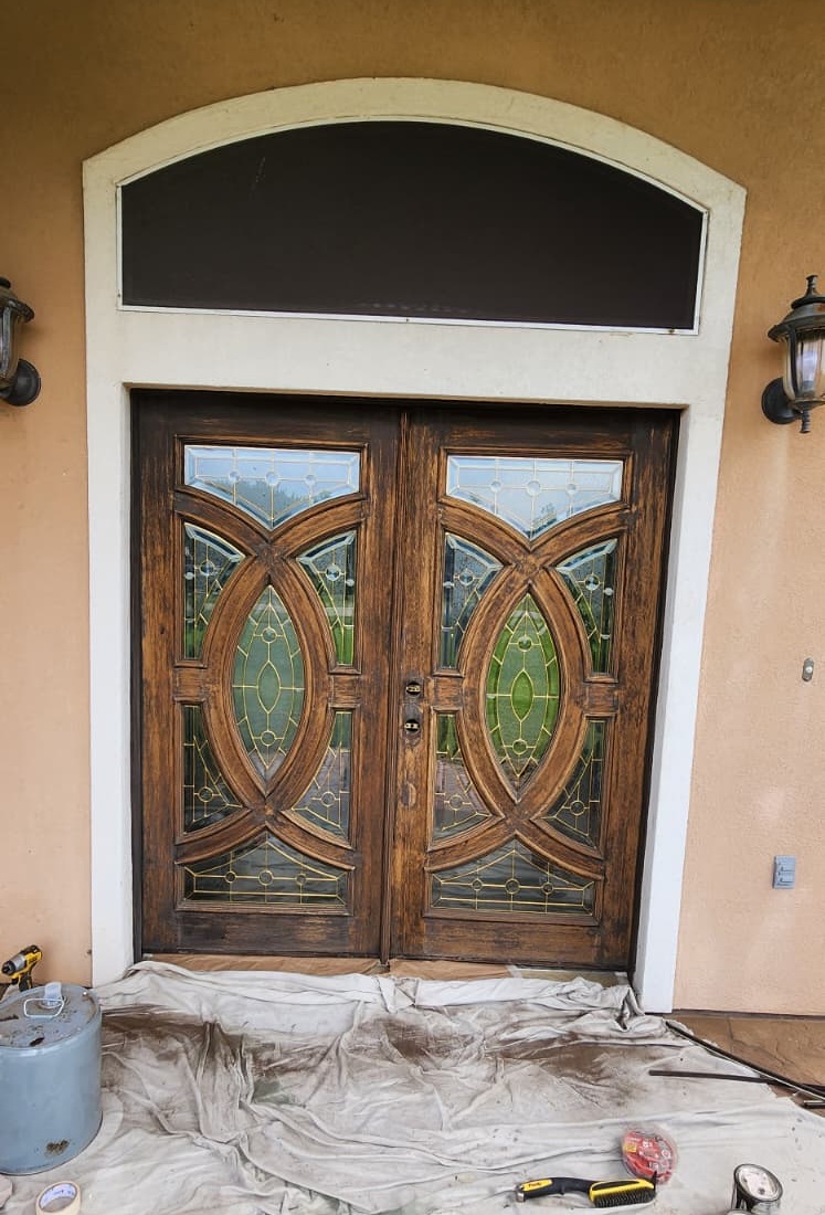 Finished and polished door